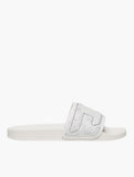 Diesel Unisex Mayemi Puf X Sandals In White & Black