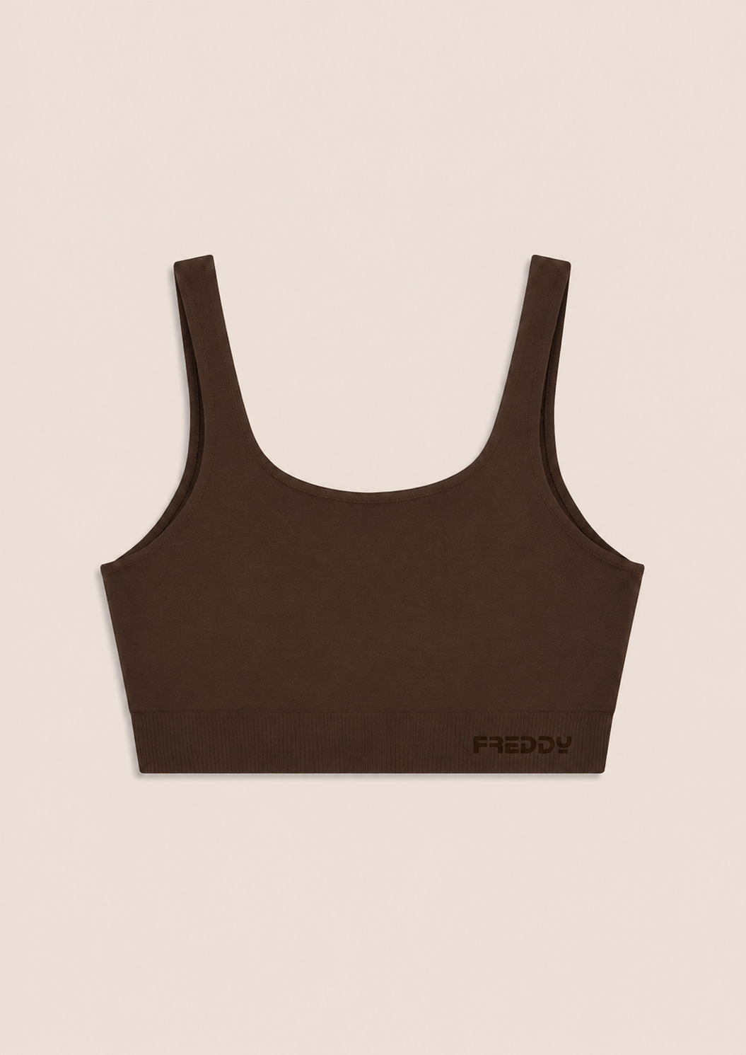 Freddy Womens Knitted Seamless Sports Top In Brown