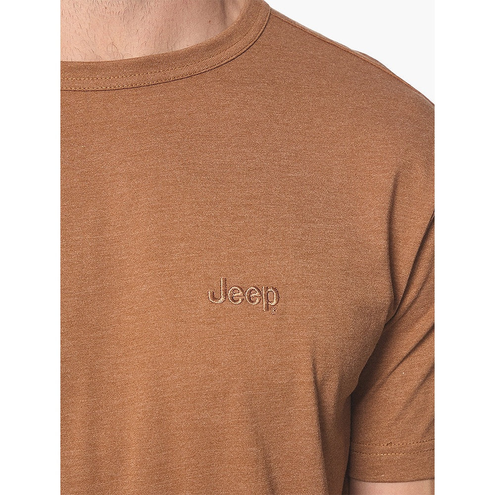Jeep Mens Embroidery Icon T-Shirts In Brown