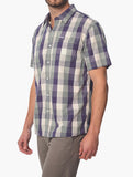 Jeep Mens Yarn Dye Ss Check Shirt Green