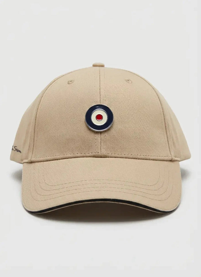 Ben Sherman Mens Targy Metal Badge Cap In Cornstalk