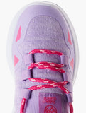 Bubblegummers Girls Pink Lace Up Sneakers In Light Purple/Fuchsia