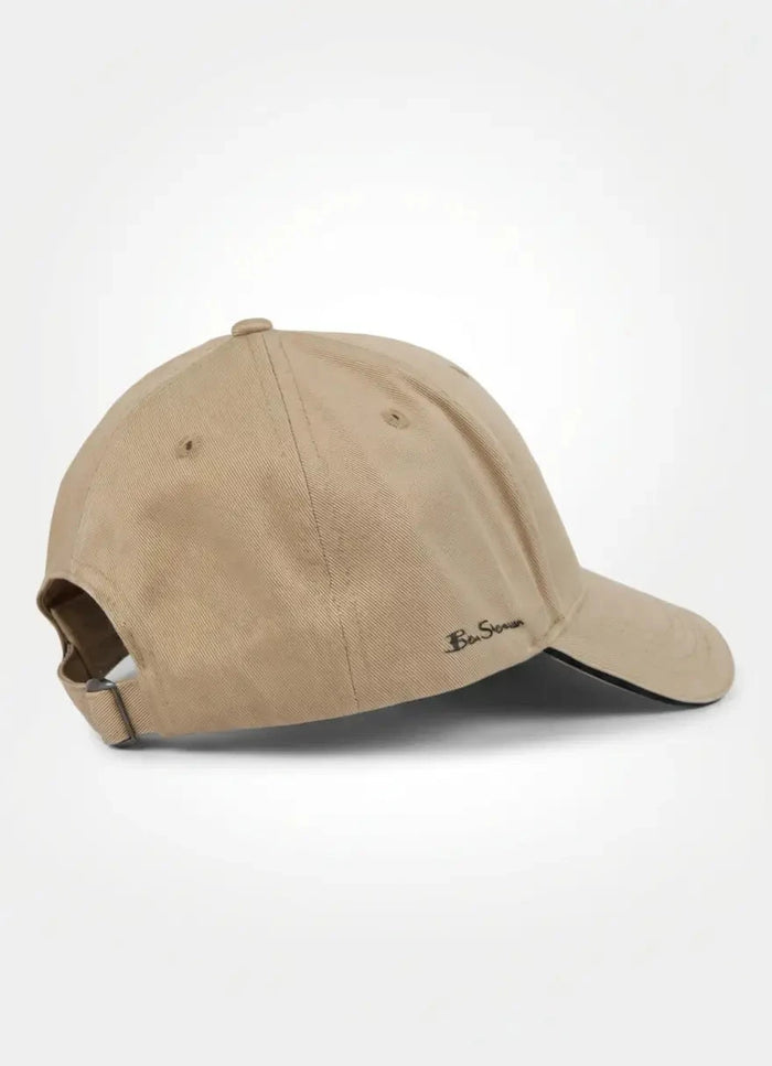 Ben Sherman Mens Targy Metal Badge Cap In Cornstalk
