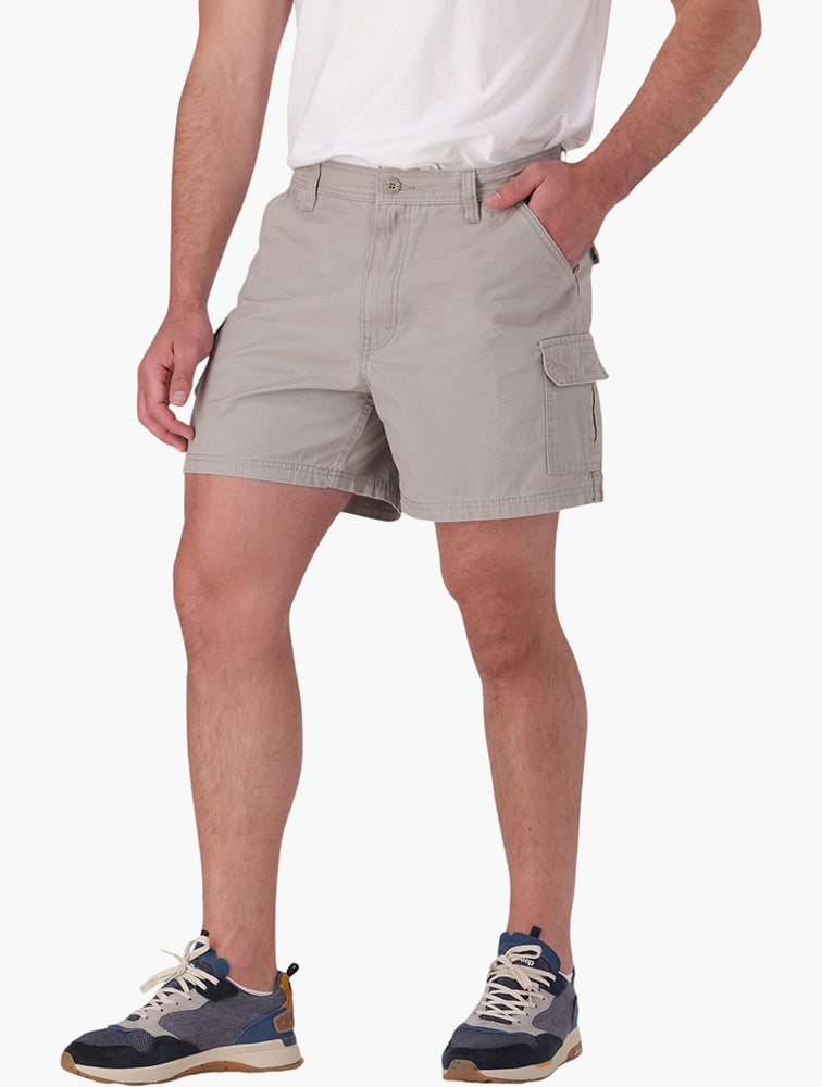 Jeep Mens Fixed Waistband Mountain Shorts In Grey