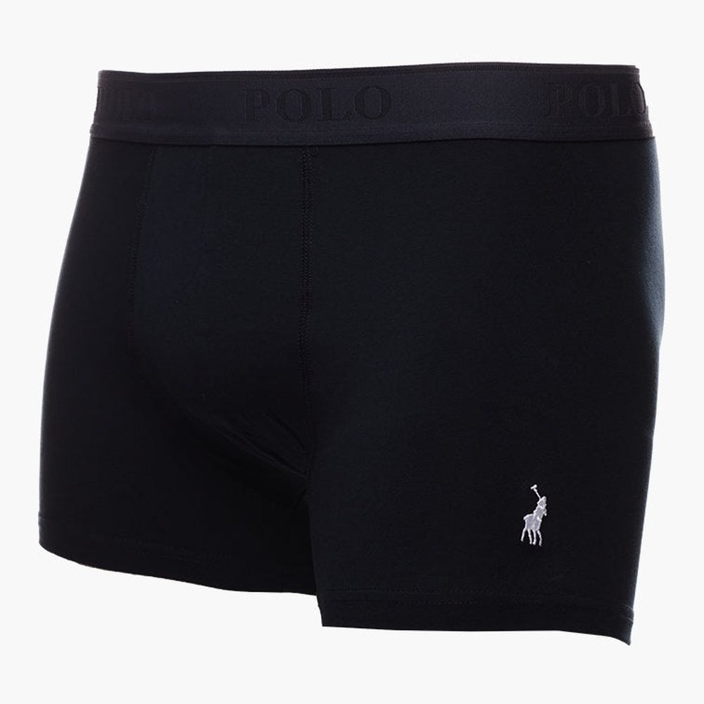 Polo Mens Multi Knite Boxer 3 Pack In Navy/Black/White