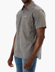 Jeep Mens Willys Plain Work Shirt In Grey