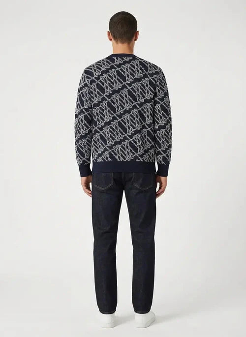 Tshepo Unisex Monogram Jersey Knit Navy