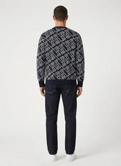 Tshepo Unisex Monogram Jersey Knit Navy