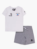 Starter Boys Look For the Star 2 Piece Set In White & Grey
