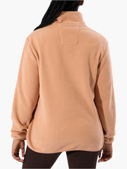 Jeep Ladies Polar Fleece 1/4 Zip Sweater In Orange