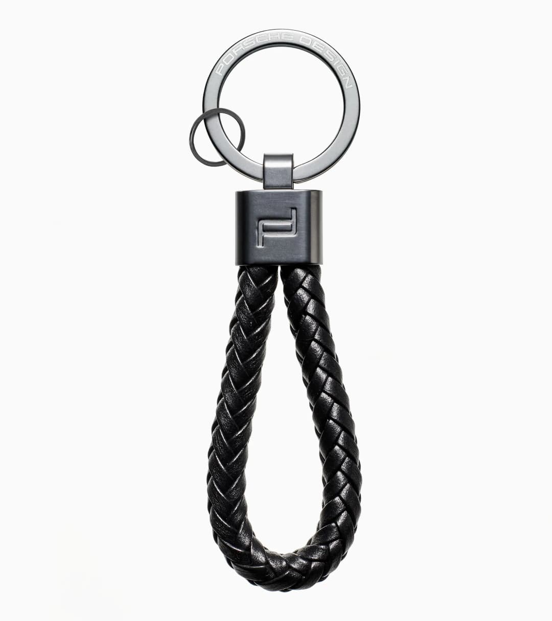 Porsche Design Leather Cord Keychain In Black