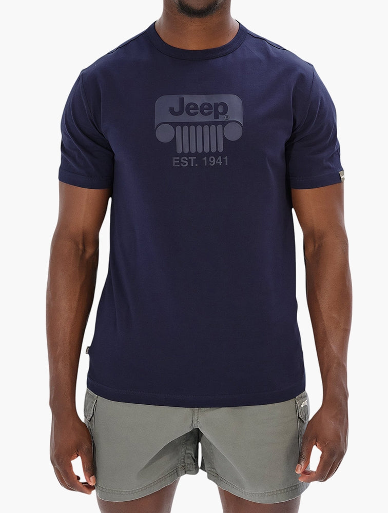 Jeep Mens Fashion Basic Graphic T-Shirt In Midnight
