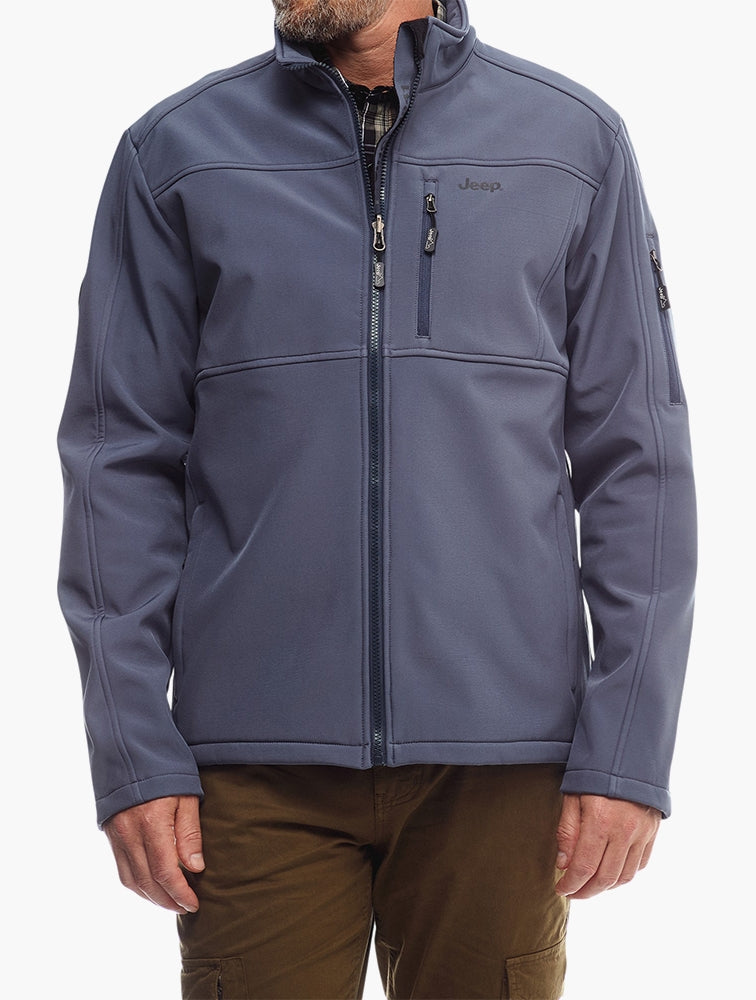 Jeep Mens Core Softshell Jacket Grey