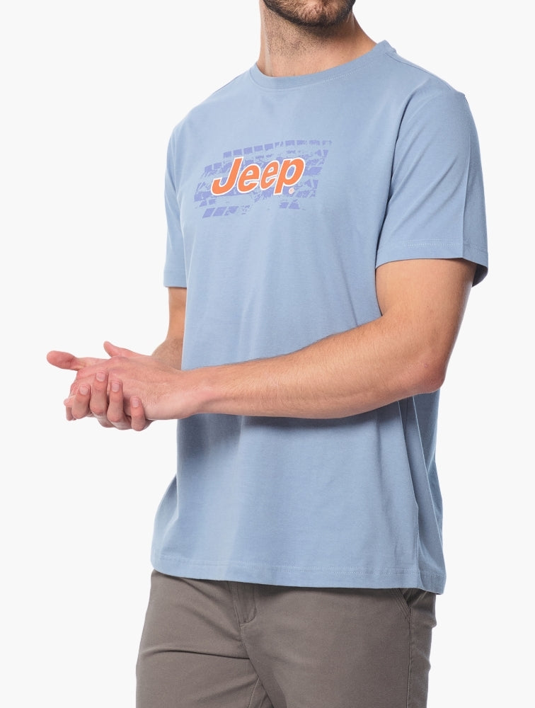 Jeep Mens Fashion Graphic T-Shirt In Blue