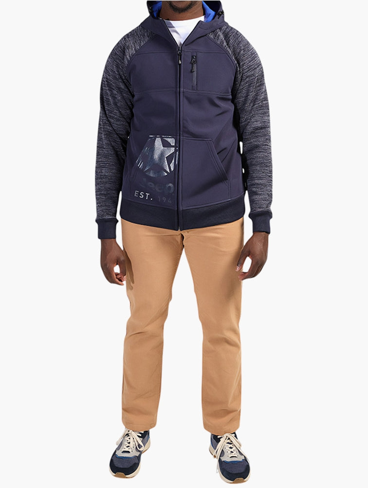 Jeep M Cut & Sew Softshell Jacket Navy