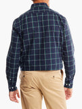 Polo Mens Long Sleeve Bold Textured Shirt In Navy