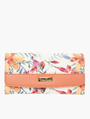 Pierre Cardin Aasha Floral Bifold Purse In Orange