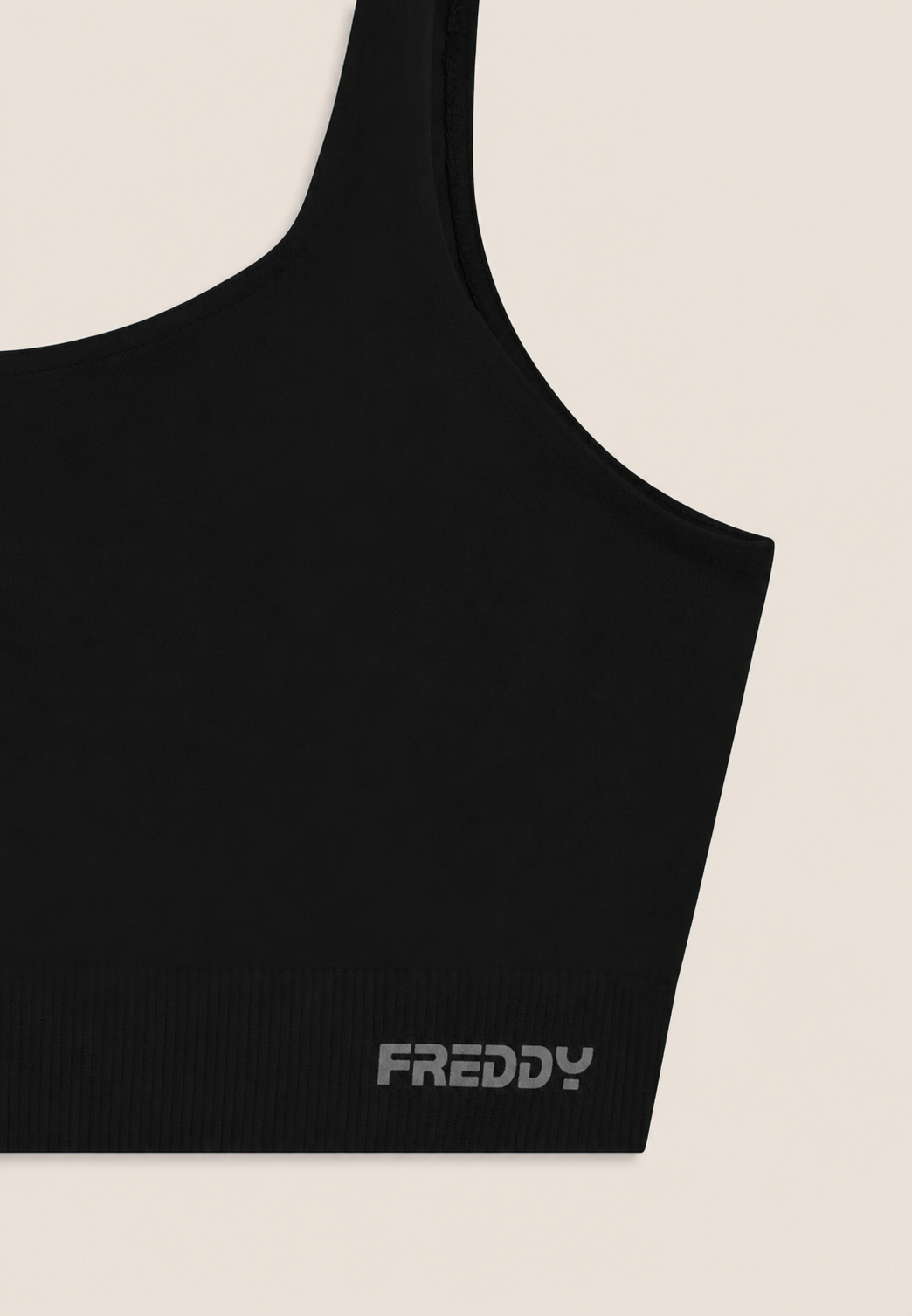 Freddy Ladies Knitted Seamless Sports Top In Black
