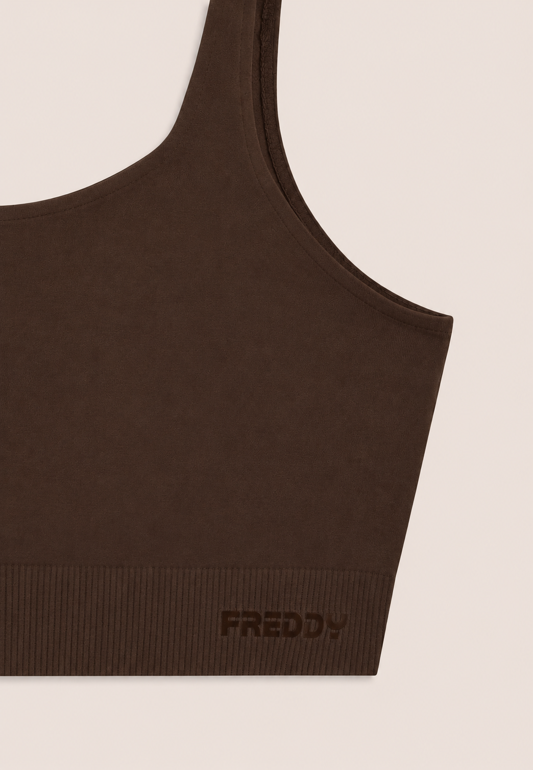 Freddy Womens Knitted Seamless Sports Top In Brown