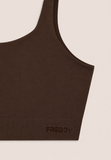 Freddy Womens Knitted Seamless Sports Top In Brown