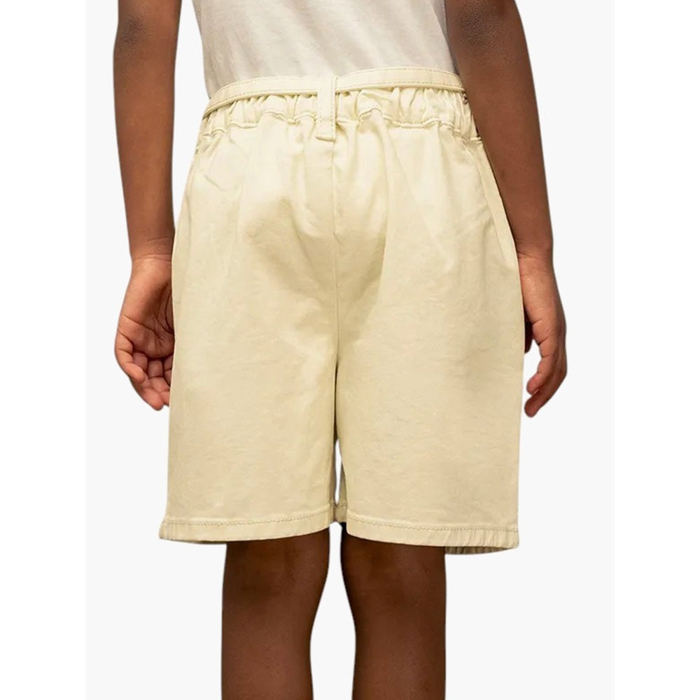 Polo Girls Ava Denim Short In Off White