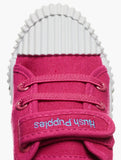 Hush Puppies Girls Liberty Fuschia Synthetic Canvas Sneakers In Pink/White