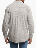 Jeep Mens Long Sleeved Yarn Dye Flannel Shirt In Green & White