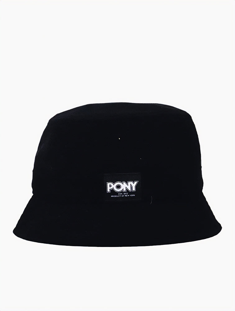 Pony Mens Towelling Hat In Black & White