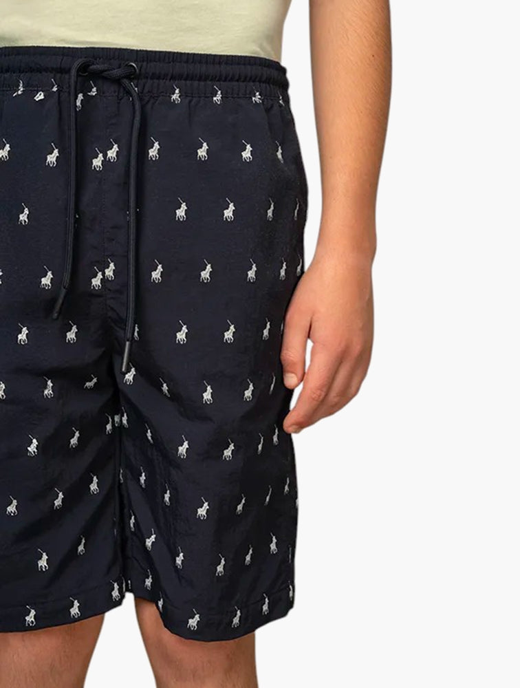 Polo Boys Bradley Monogram Beach Shorts In Navy