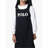 Polo Girls Terri Sleeveless Pinafore In Black
