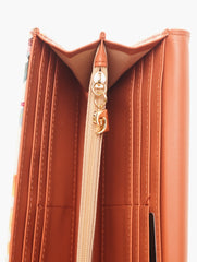 Pierre Cardin Aasha Floral Bifold Purse In Orange