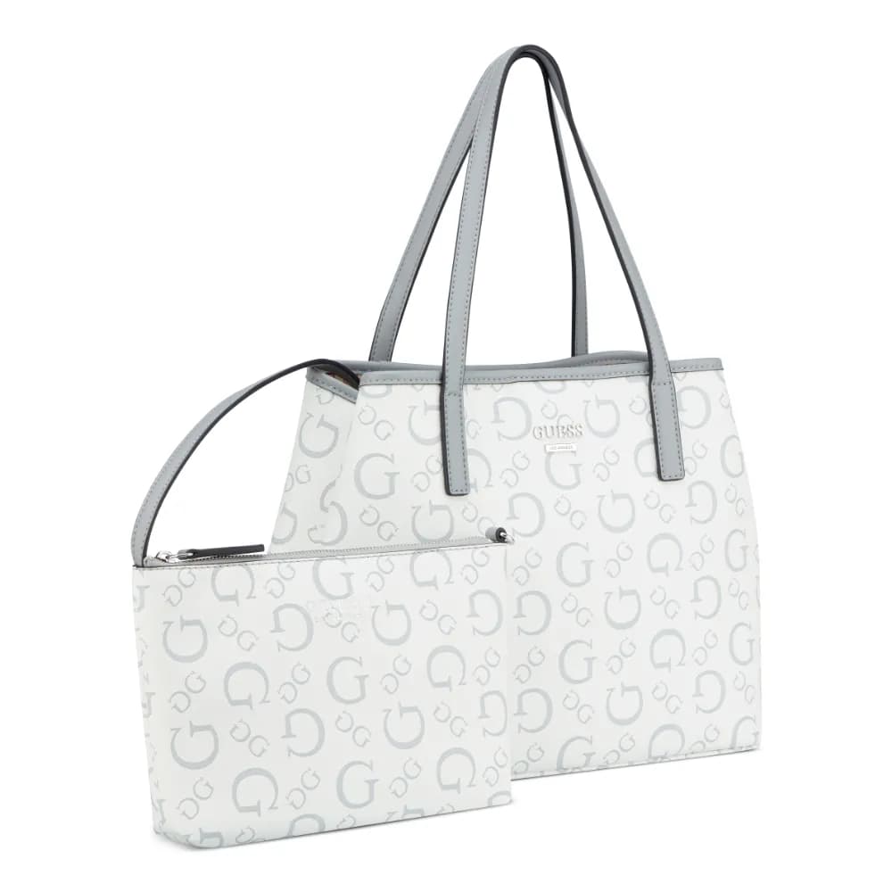 Guess Womens Portini Trap Tote In Dove Grey