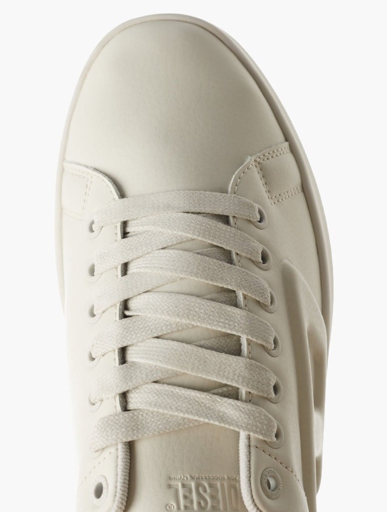 Diesel Mens S-Athene Low Sneakers In White Onyx