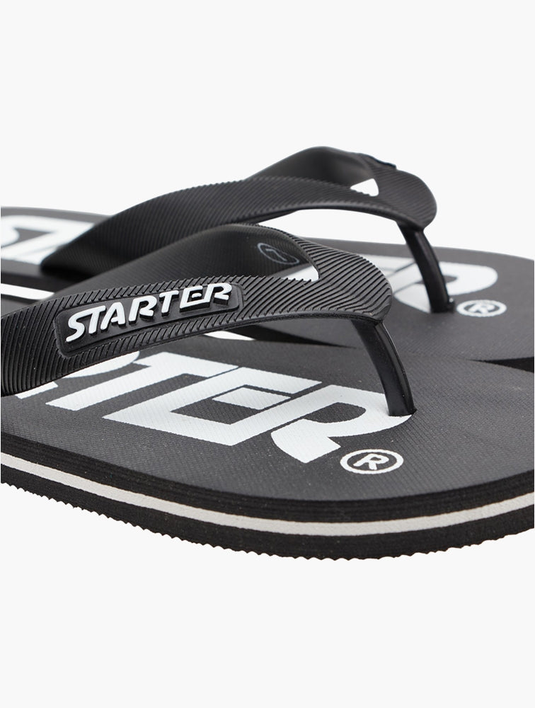Starter Unisex Thong Slides In Black & White