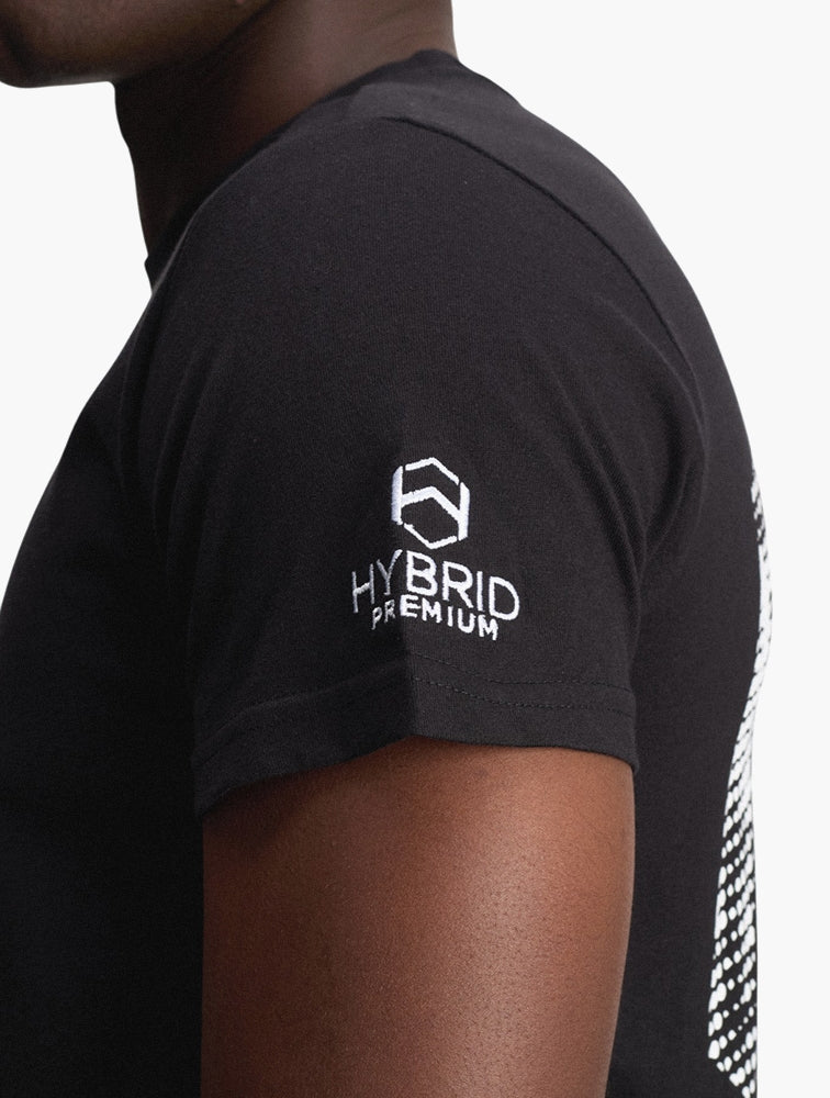 Hybrid Mens Premium Quote T-Shirt In Black & White