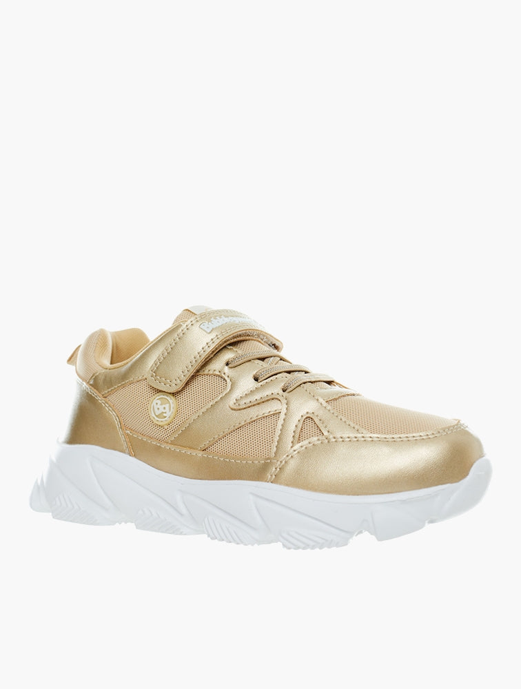 Bubblegummers Girls Dash Sneakers In Gold/Beige
