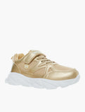 Bubblegummers Girls Dash Sneakers In Gold/Beige
