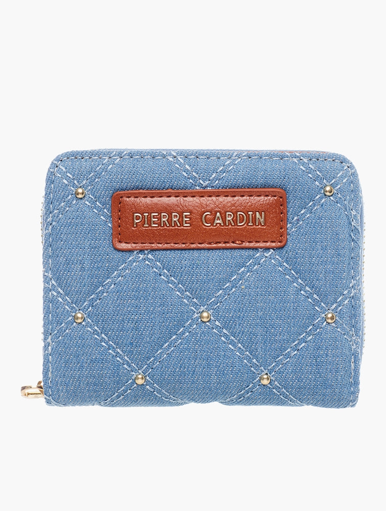 Pierre Cardin Agnes Small Zip Around Purse In Denim