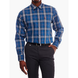 Polo Mens Long Sleeve Check Weekender Shirt In Blue