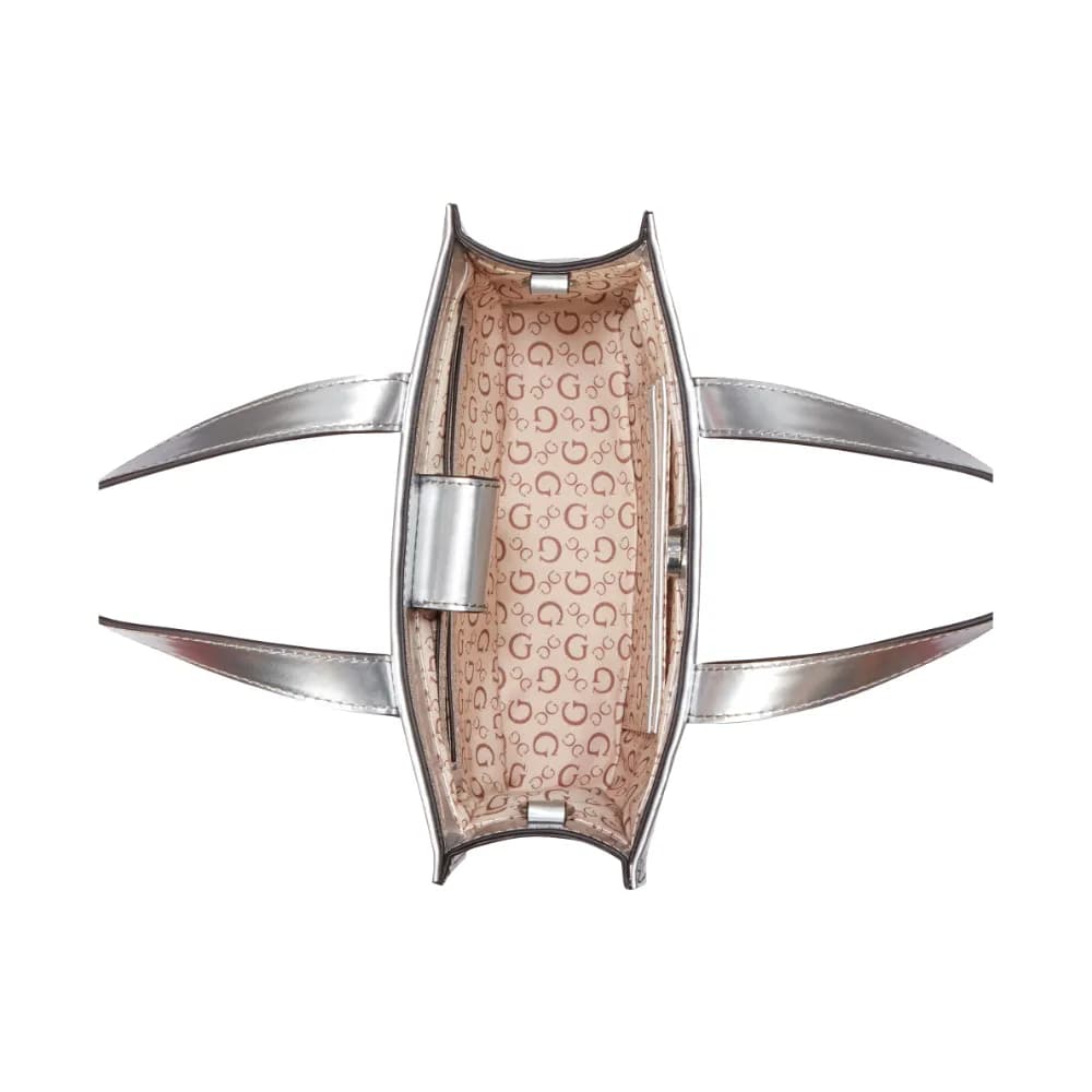 Guess Womens Finneas Mini Tote In Silver