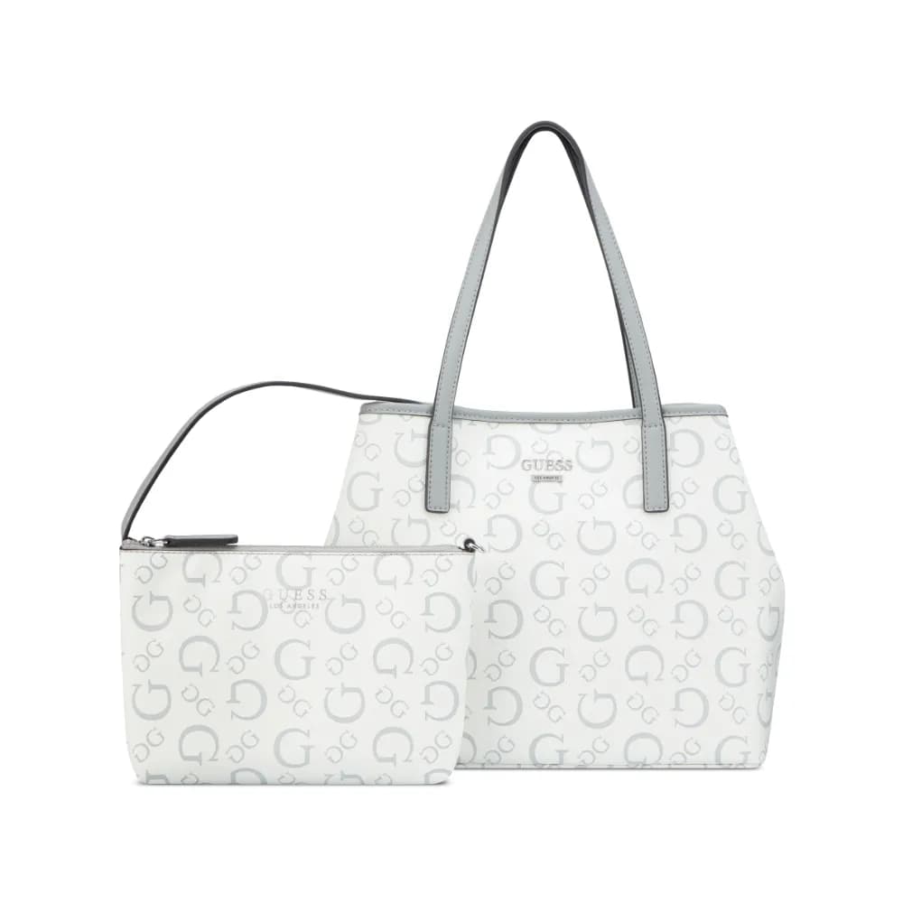 Guess Womens Portini Trap Tote In Dove Grey
