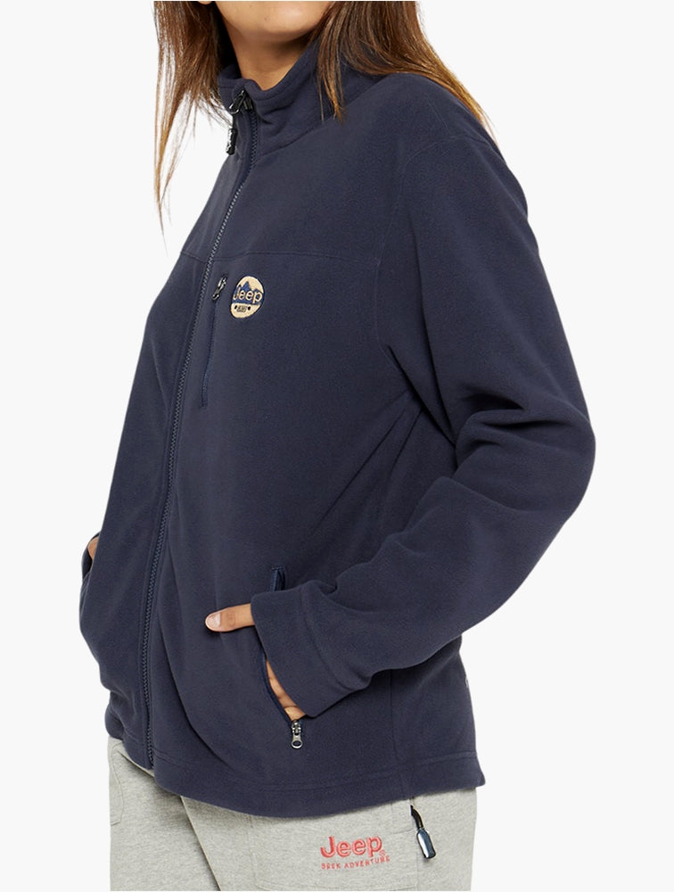 Jeep Womens Zip Through Polar Fleece Jacket In Navy