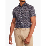Polo Mens Floral Print Shirt In Navy