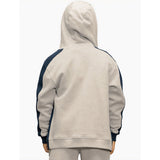 Polo Griffin Colour Blocked Zip Thru Hoody In Grey