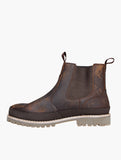 Jeep Tab Chelsea Boots In Chocolate
