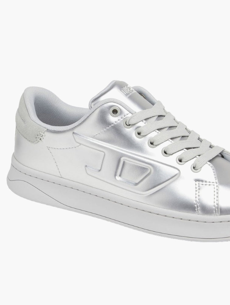 Diesel Mens S-Athene Low Sneakers In Silver