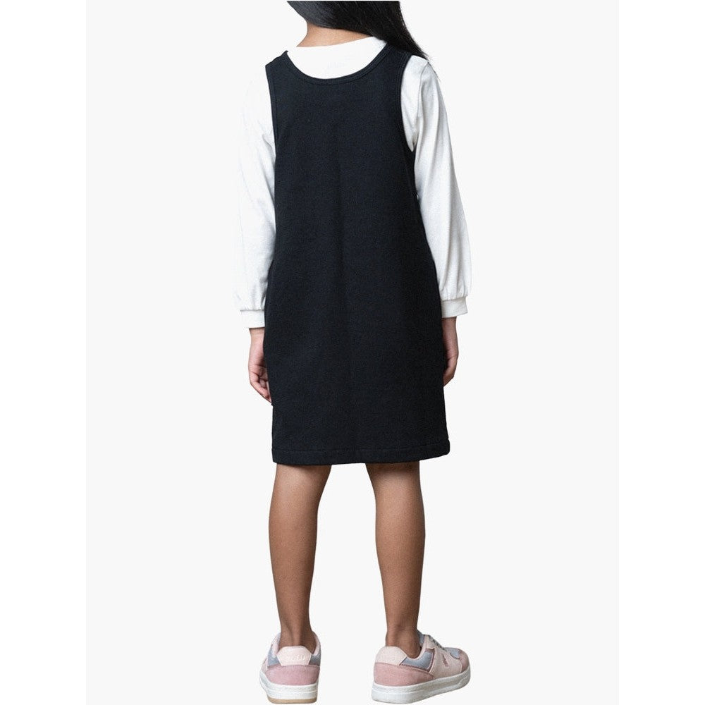 Polo Girls Terri Sleeveless Pinafore In Black