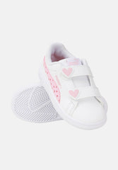 Puma Girls Smash 3.0 Hearty V Inf White Pink