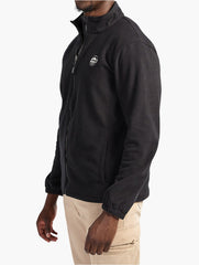 Jeep Mens Black Polar Fleece Funnel Neck Jacket