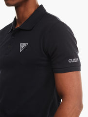 Guess Mens Short Sleeves Classic Golfer In Navy